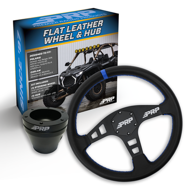 PRP Flat Leather Steering Wheel Kit with UTV Hub