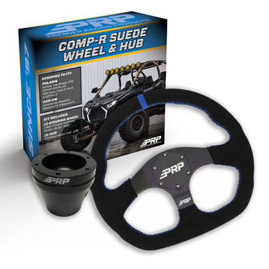 PRP Suede D-Shape Steering Wheel Kit with UTV Hub