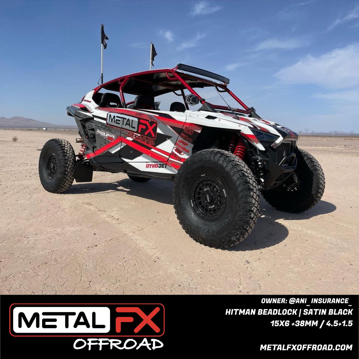 Metal FX Offroad Hitman Beadlock UTV wheel