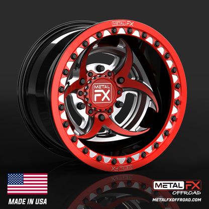 Metal FX Offroad Biohazard 6R Forged 3-Piece Beadlock UTV Wheel
