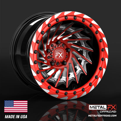 Metal FX Offroad Typhoon R Forged 3-Piece Beadlock UTV Wheel