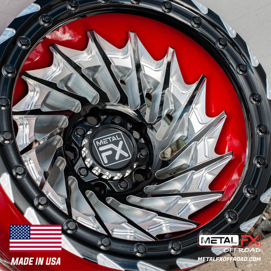 Metal FX Offroad Typhoon R Forged 3-Piece Beadlock UTV Wheel