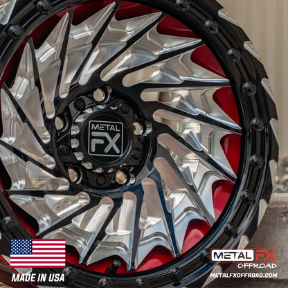Metal FX Offroad Typhoon R Forged 3-Piece Beadlock UTV Wheel