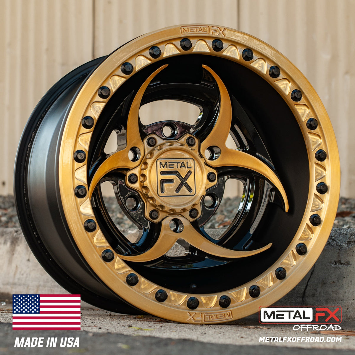 Metal FX Offroad Biohazard 6R Forged 3-Piece Beadlock UTV Wheel