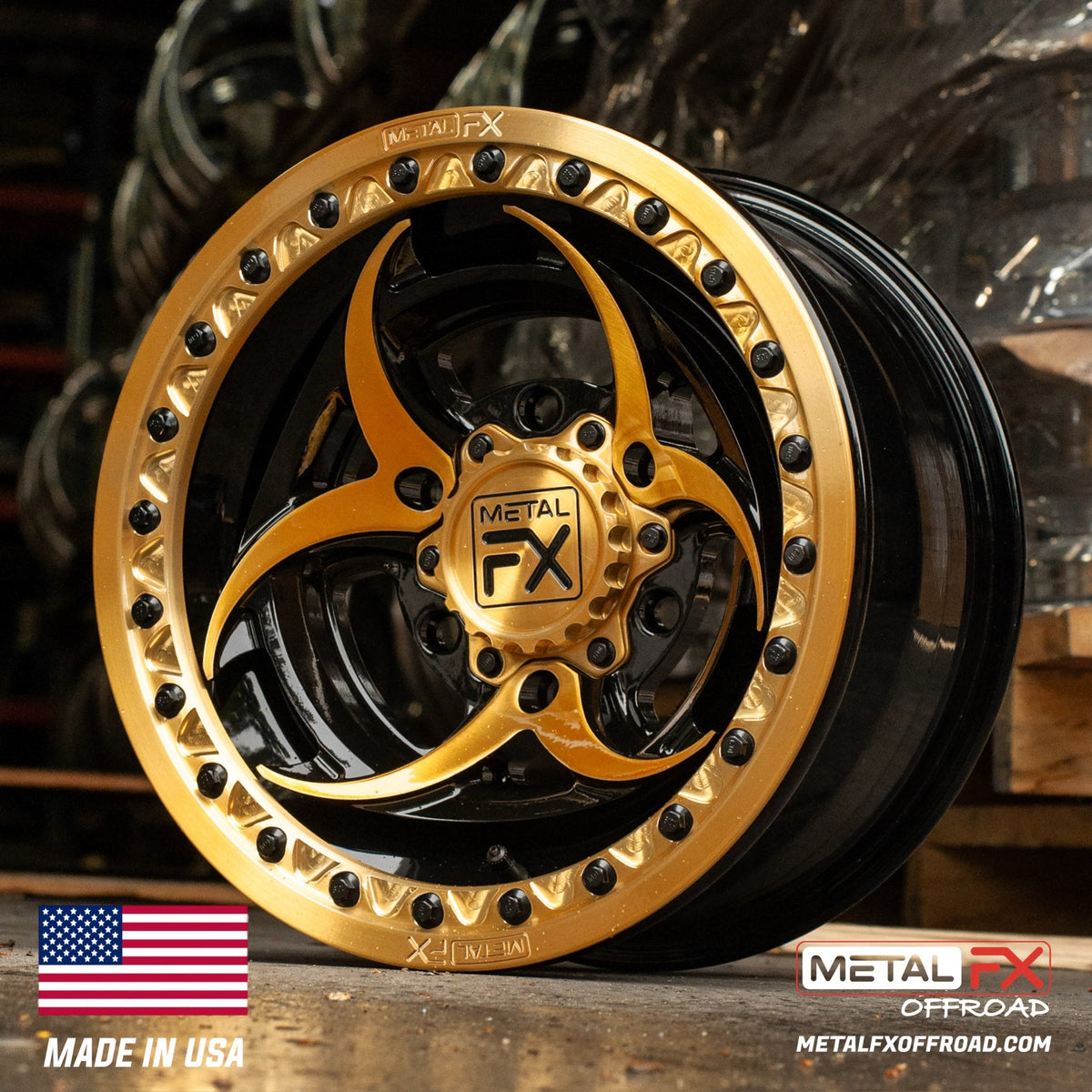 Metal FX Offroad Biohazard 6R Forged 3-Piece Beadlock UTV Wheel