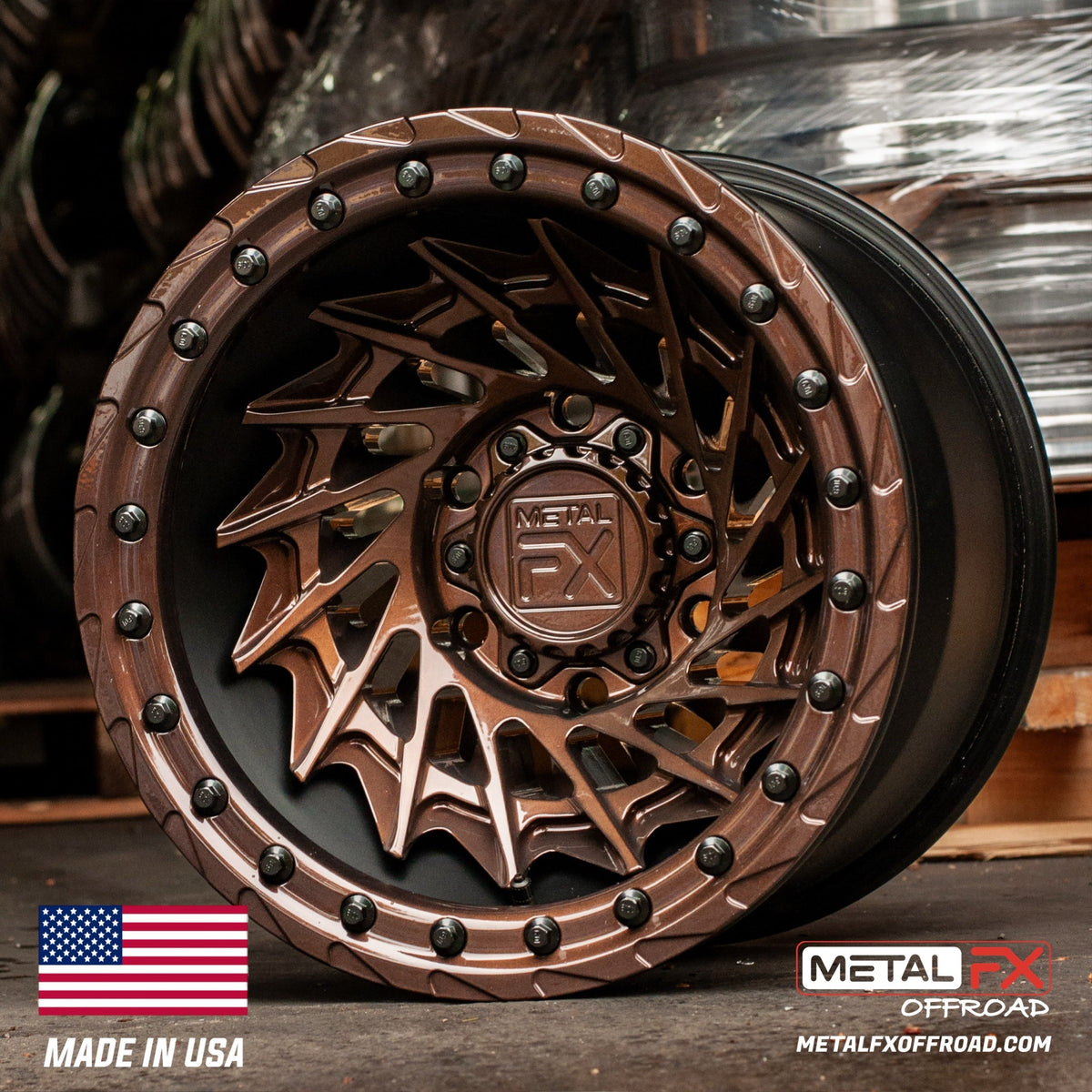 Metal FX Offroad Typhoon 6R Forged 3-Piece Beadlock UTV Wheel