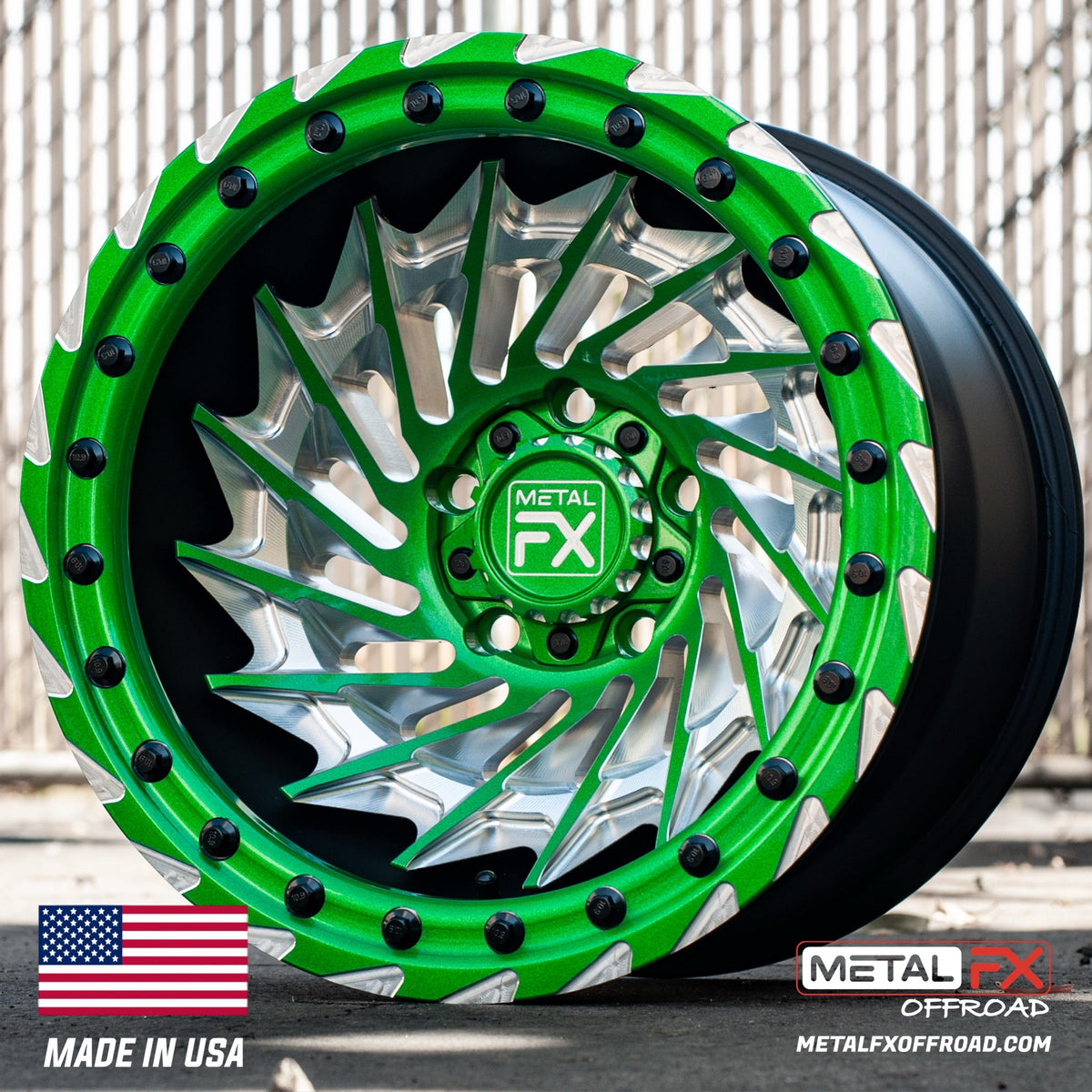 Metal FX Offroad Typhoon R Forged 3-Piece Beadlock UTV Wheel