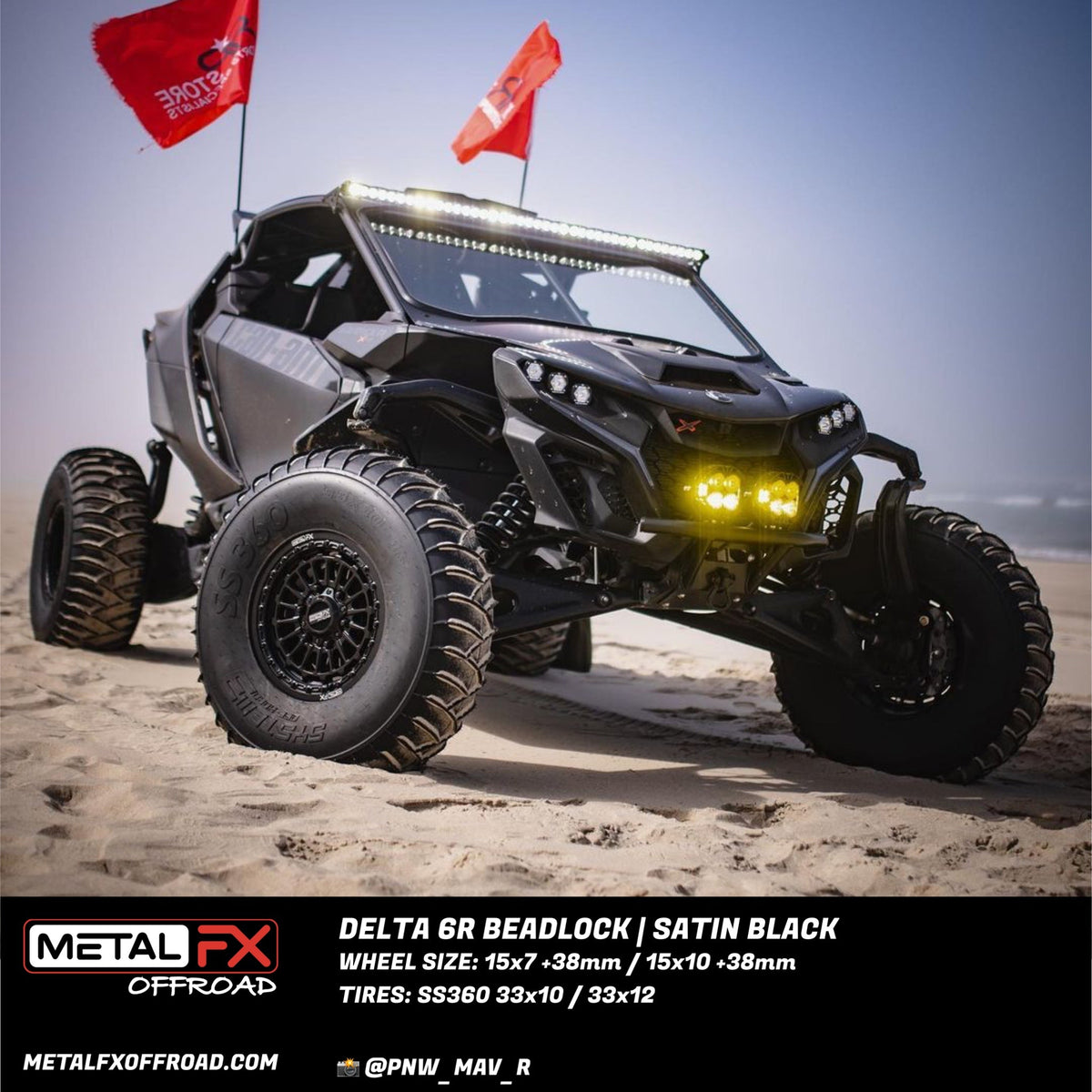 Metal FX Offroad Delta 6R Beadlock UTV wheel