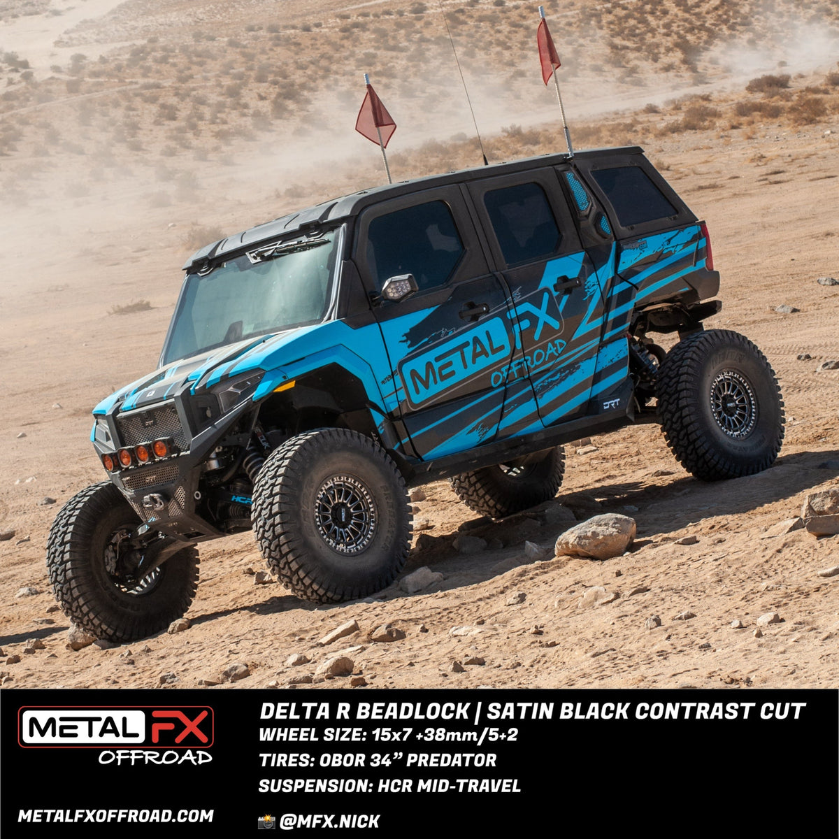 Metal FX Offroad Delta R Beadlock UTV wheel