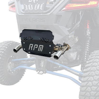 Rpm Rzr Pro Xp & Turbo R E-Valve Muffler - Dual Tip Captains Choice Exhaust - 2020-2025 Pro Xp & Turbo R