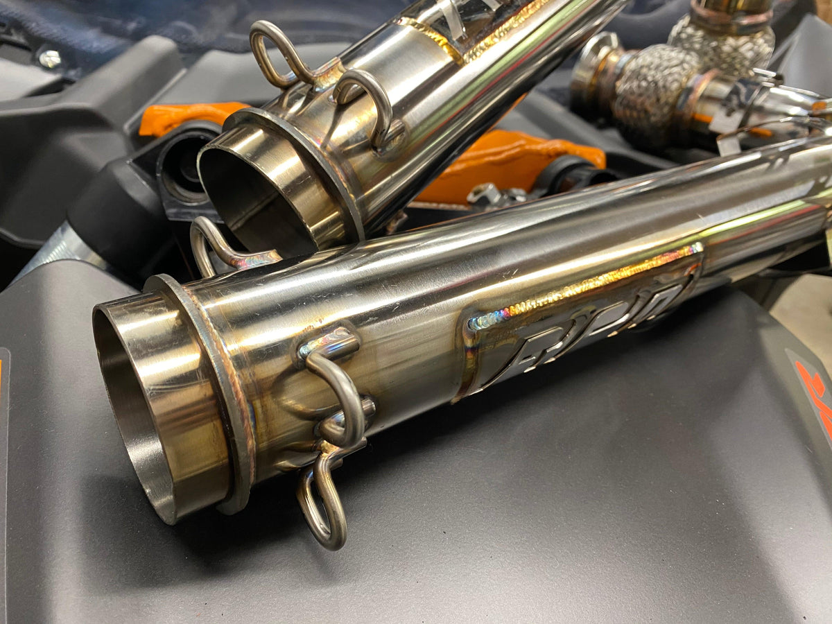 RPM Big Mouth Cat Delete Bypass Mid Race Pipe Can-Am Maverick X3 Turbo R & RR