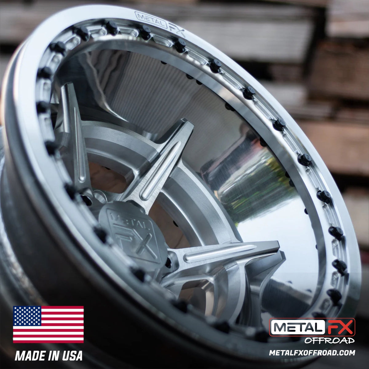 Metal FX Offroad Bullet 6R Forged 3-Piece Beadlock UTV Wheel