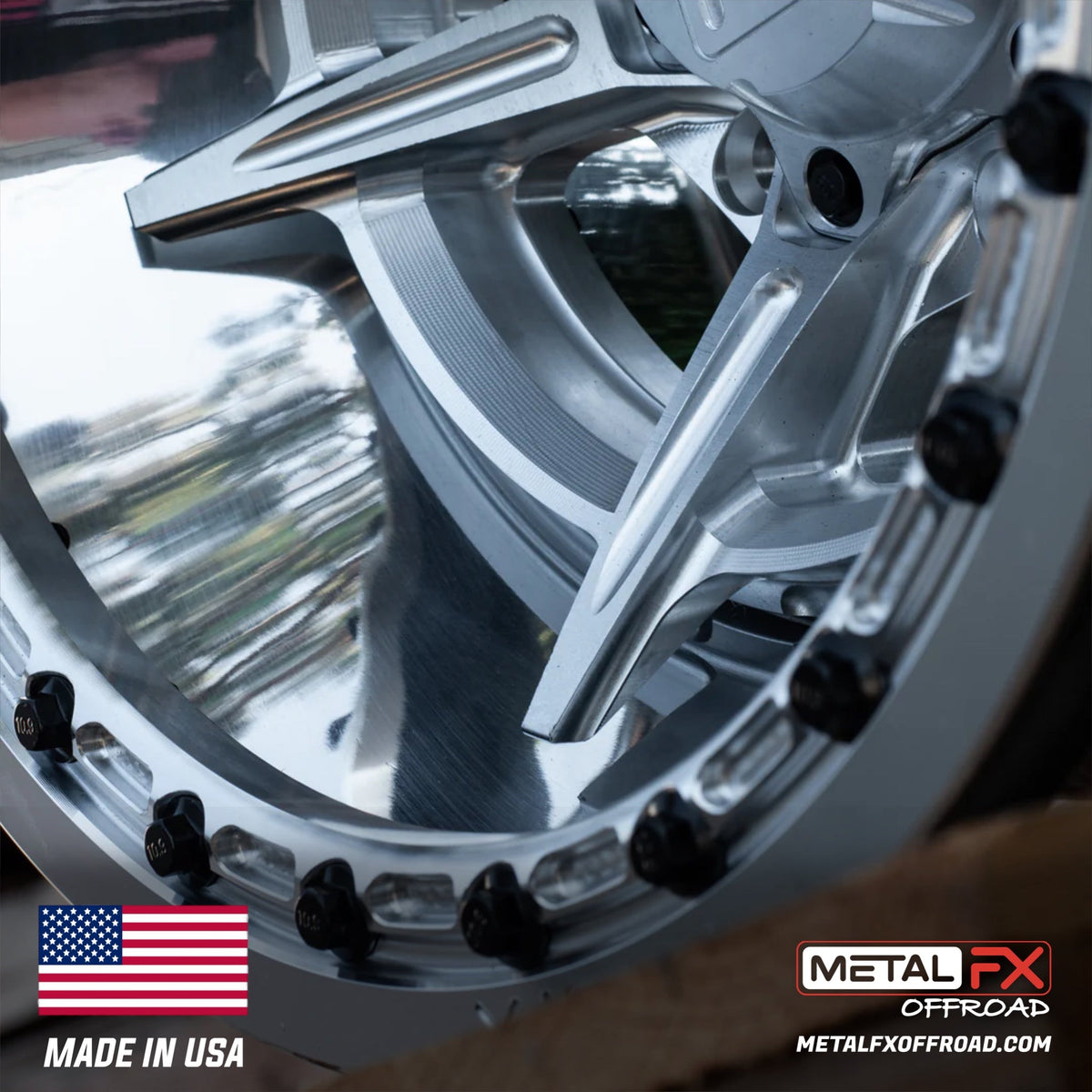 Metal FX Offroad Bullet 6R Forged 3-Piece Beadlock UTV Wheel