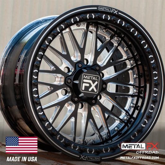 Metal FX Offroad 17" Alpha 6R Forged 3-Piece Beadlock UTV Wheel