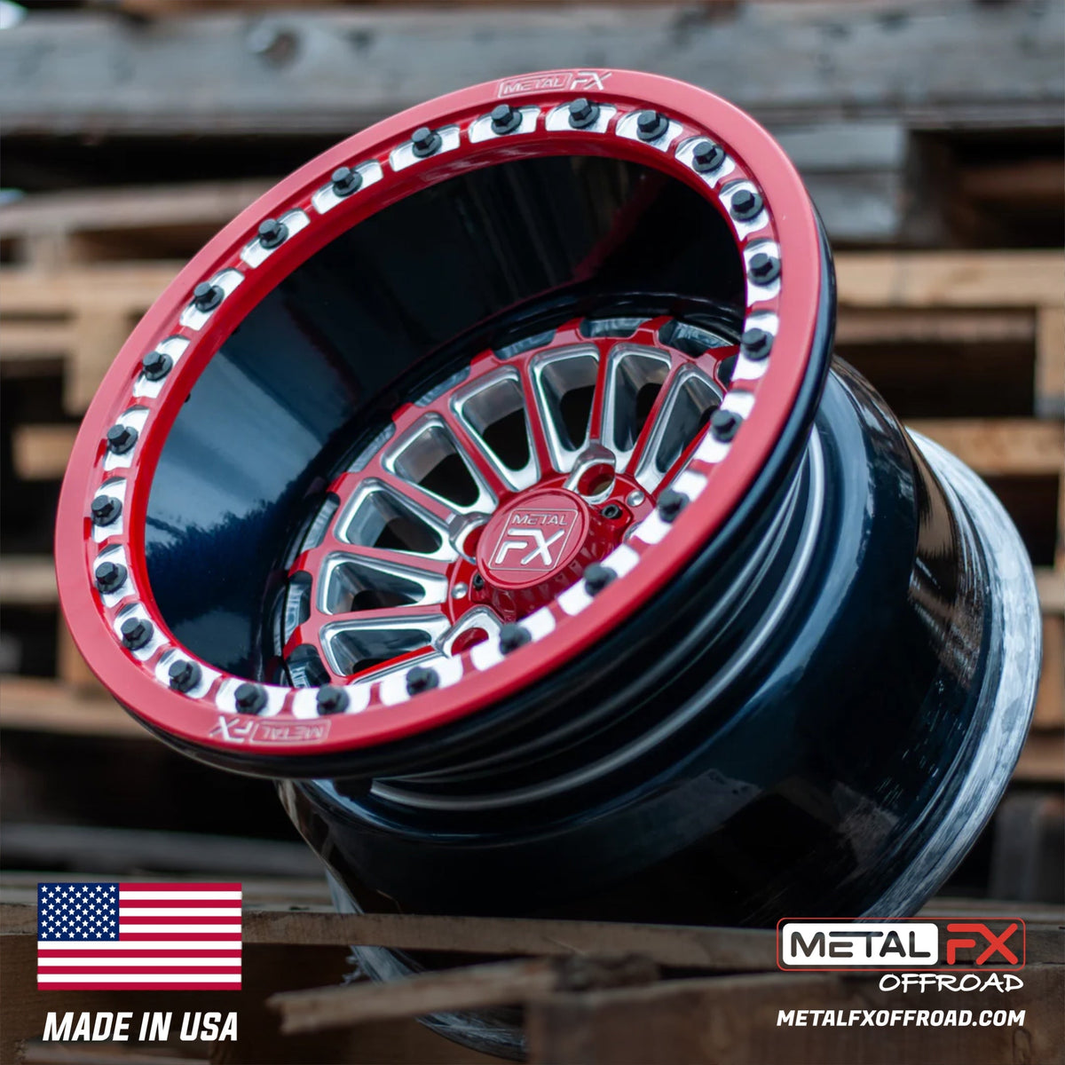Metal FX Offroad Delta R Forged 3-Piece Beadlock UTV Wheel