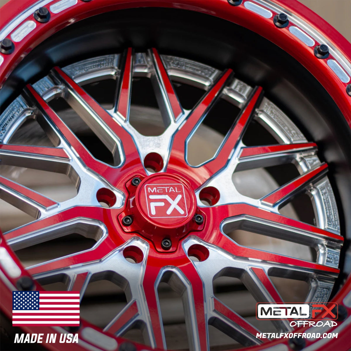 Metal FX Offroad 17" Viper R Forged 3-Piece Beadlock UTV Wheel