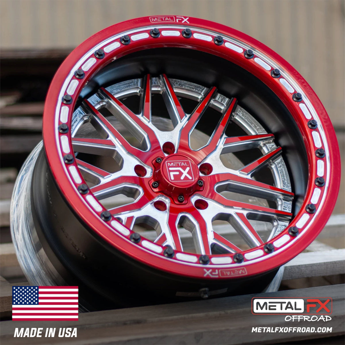 Metal FX Offroad 17" Viper R Forged 3-Piece Beadlock UTV Wheel