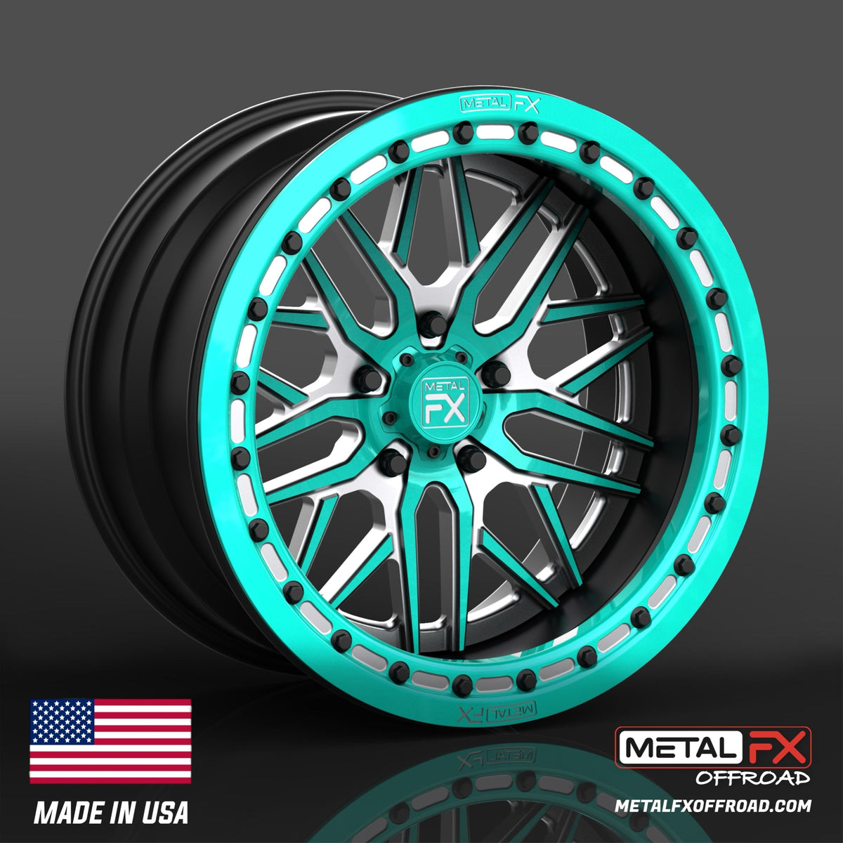 Metal FX Offroad 17" Viper R Forged 3-Piece Beadlock UTV Wheel