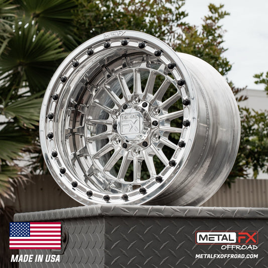 Metal FX Offroad 17" Delta 6R Forged 3-Piece Beadlock UTV Wheel