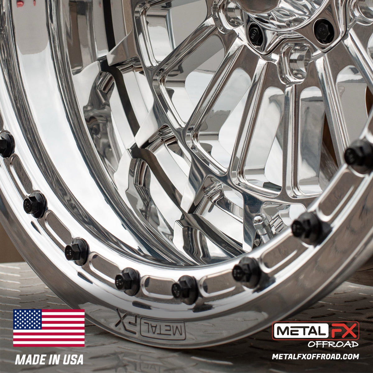 Metal FX Offroad 17" Delta 6R Forged 3-Piece Beadlock UTV Wheel