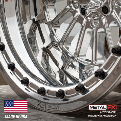 Metal FX Offroad 17" Delta 6R Forged 3-Piece Beadlock UTV Wheel
