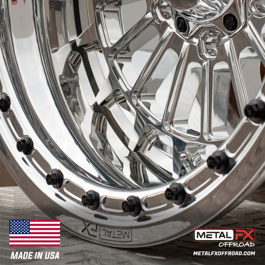 Metal FX Offroad 17" Delta 6R Forged 3-Piece Beadlock UTV Wheel