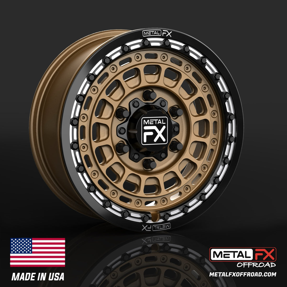 Metal FX Offroad Hitman 6R Forged Monoblock Beadlock UTV Wheel