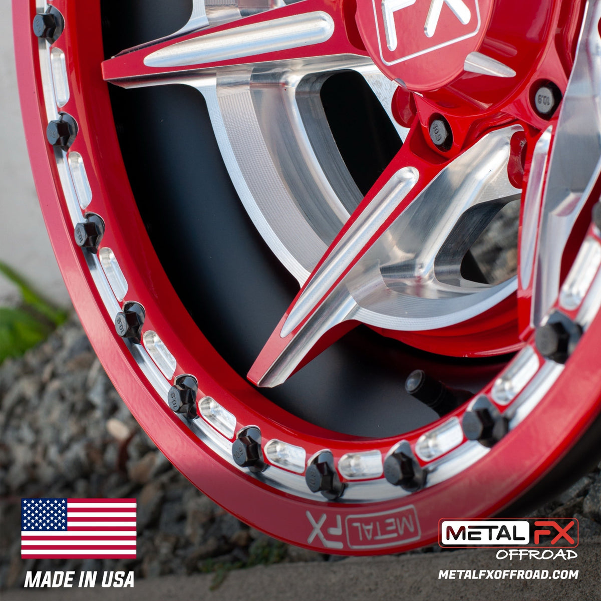Metal FX Offroad Bullet 6R Forged 3-Piece Beadlock UTV Wheel