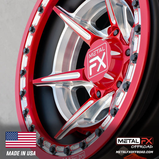 Metal FX Offroad Bullet 6R Forged 3-Piece Beadlock UTV Wheel
