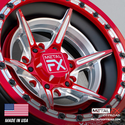 Metal FX Offroad Bullet 6R Forged 3-Piece Beadlock UTV Wheel