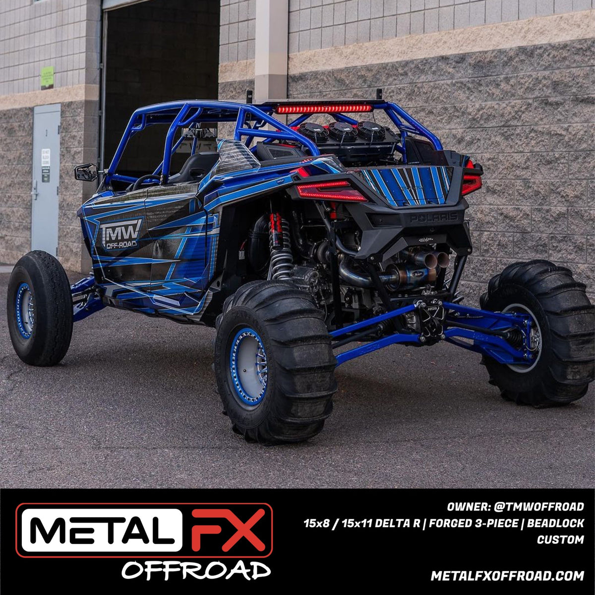 Metal FX Offroad Delta R Forged 3-Piece Beadlock UTV Wheel