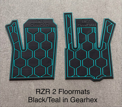 2020 to 2026 Pro Series Rzr Pro R/Pro S/Turbo R/Pro XP Front Floormats Black/Teal
