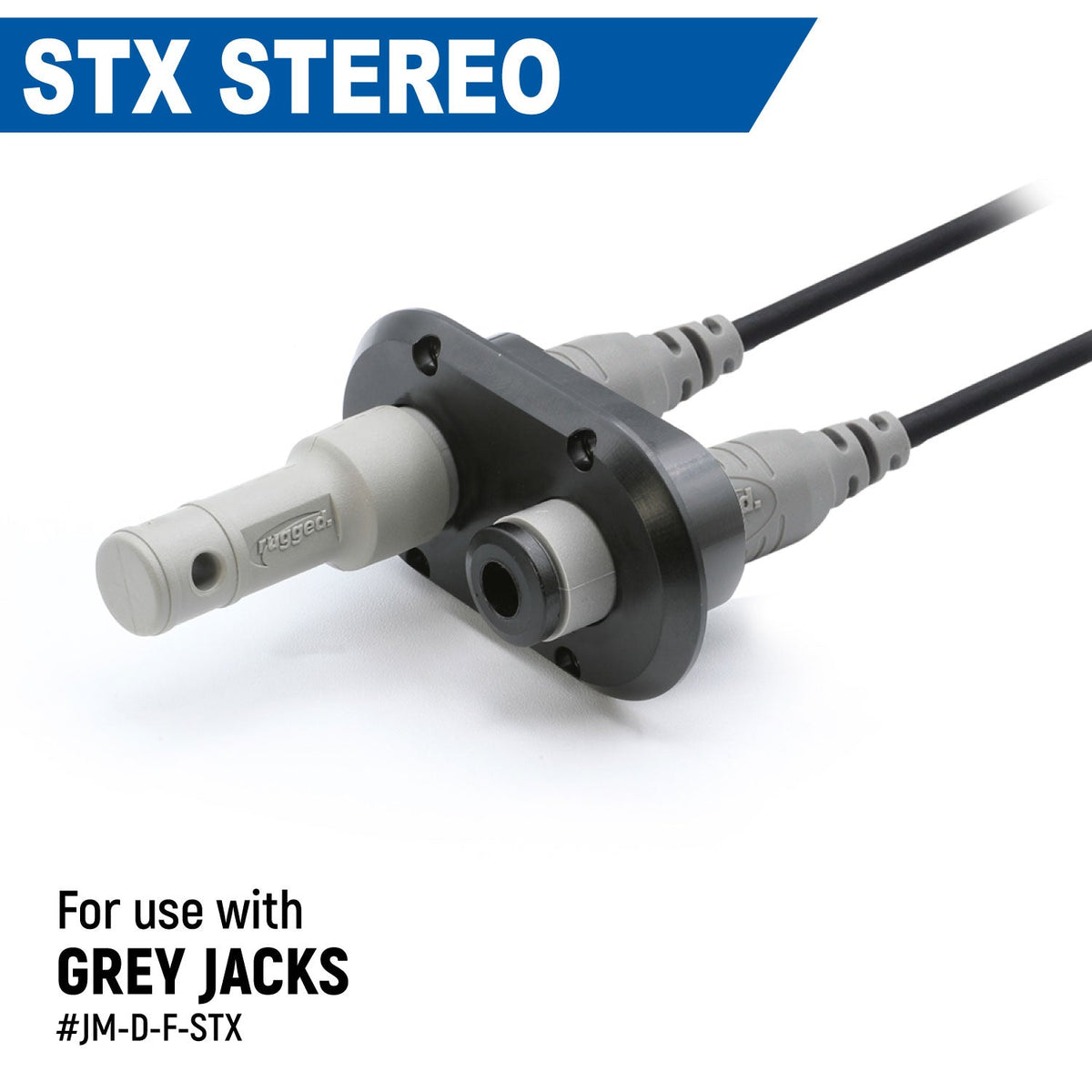 Dual Headset / Helmet Jack Flush Mount - STX Stereo
