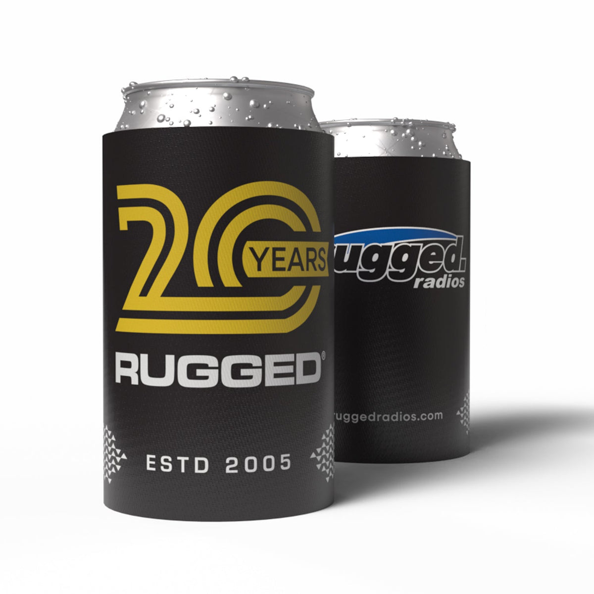 Rugged 20-Year Anniversary Koozie - Black