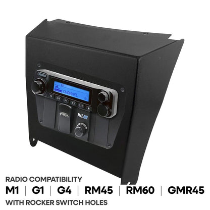 Kawasaki KRX Multi-Mount Kit for Rugged Mobile Radios and Intercom - Rugged M1/G1/G4/RM45/RM60/GMR45 with Switch Holes