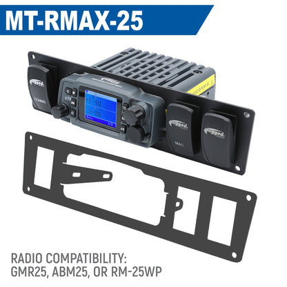 Yamaha Wolverine RMAX Mount for Mobile Radio and Rocker Switches - M1 / G1 / G4 / RM60 / GMR45
