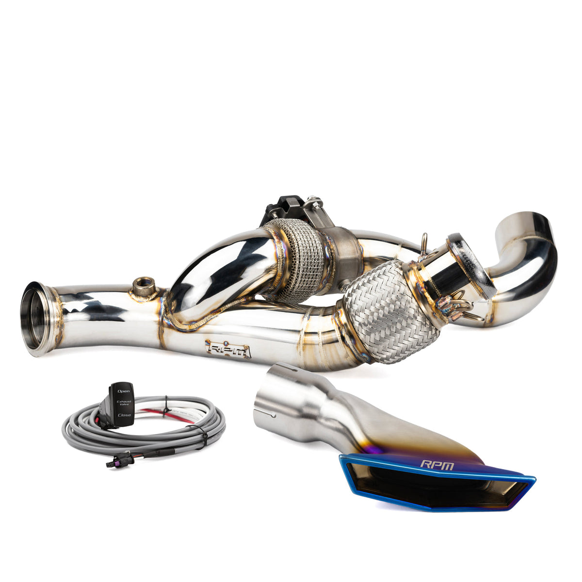 RPM Can-Am Maverick R 3" E-Valve Mid Pipe / Electronic Dump Valve