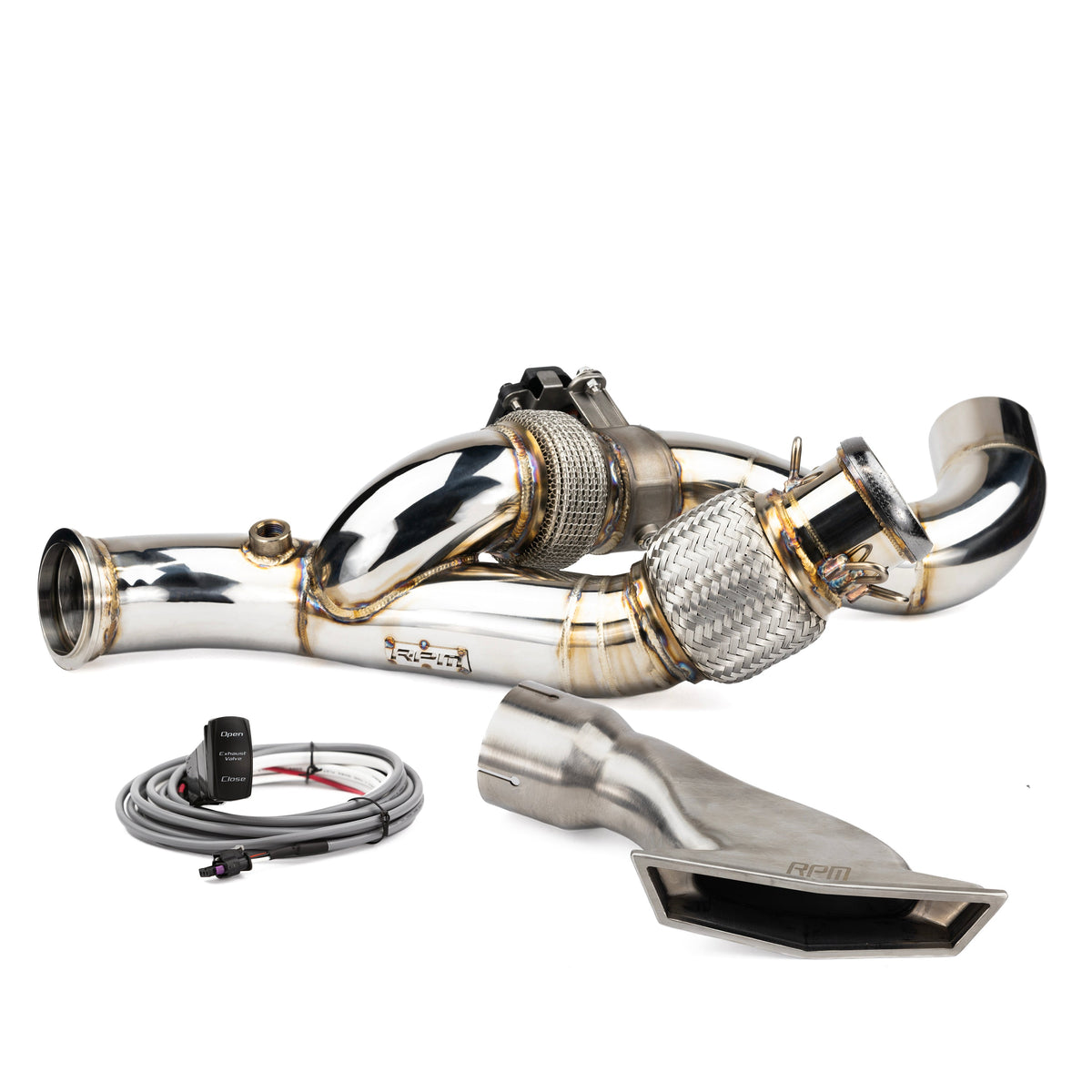 RPM Can-Am Maverick R 3" E-Valve Mid Pipe / Electronic Dump Valve