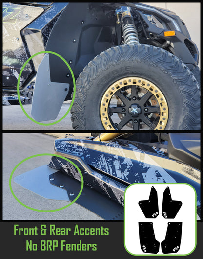 Maverick X3 Replacement Flaps - TRAILING ARM FLAPS or FLARE ACCENTS