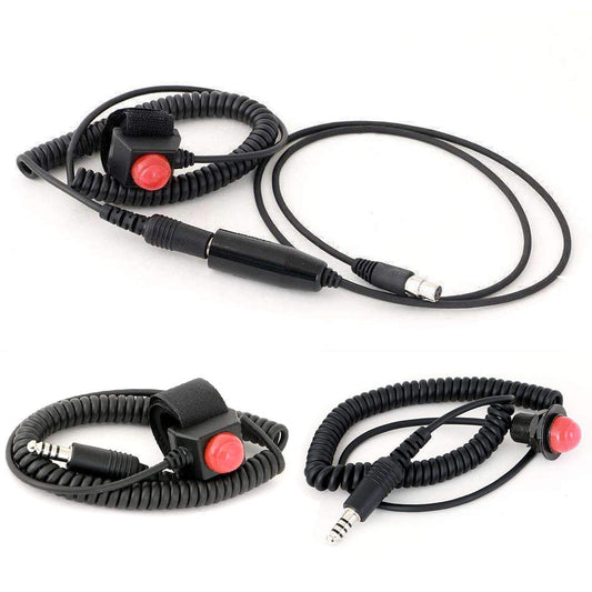 Quick Disconnect Push to Talk Buttons - Velcro Mount Quick Disconnect PTT