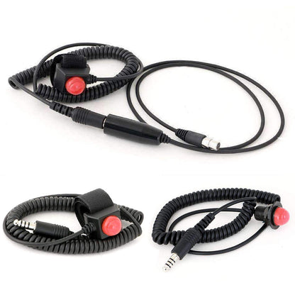 Quick Disconnect Push to Talk Buttons - Complete Velcro Mount Quick Disconnect PTT Kit