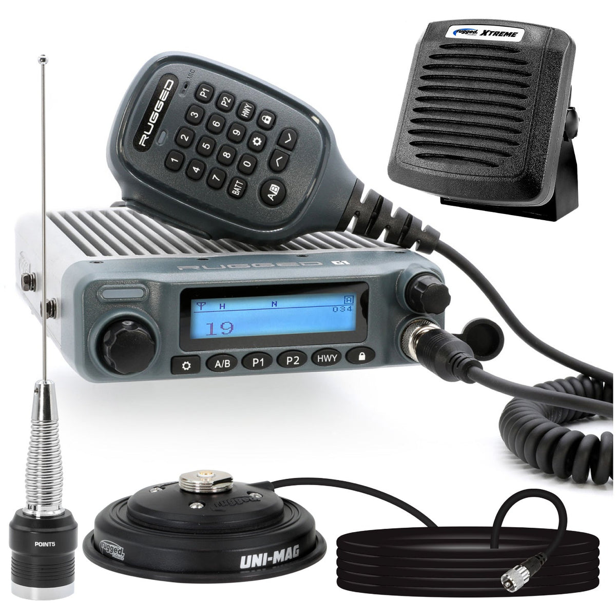 Radio Kit Plus - Rugged G1 GMRS Mobile Radio with External Speaker