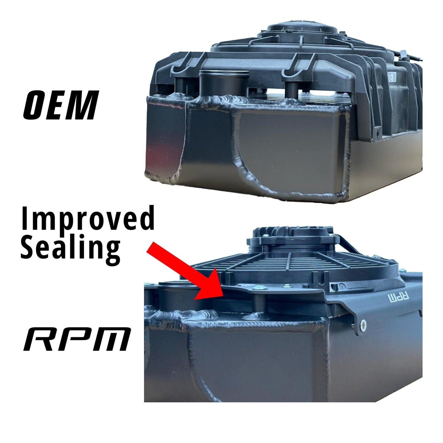 RPM Can-Am X3 2020-2025 Sealed Intercooler Fan Shroud and 10" 10 Blade Brushless Fan Upgrade