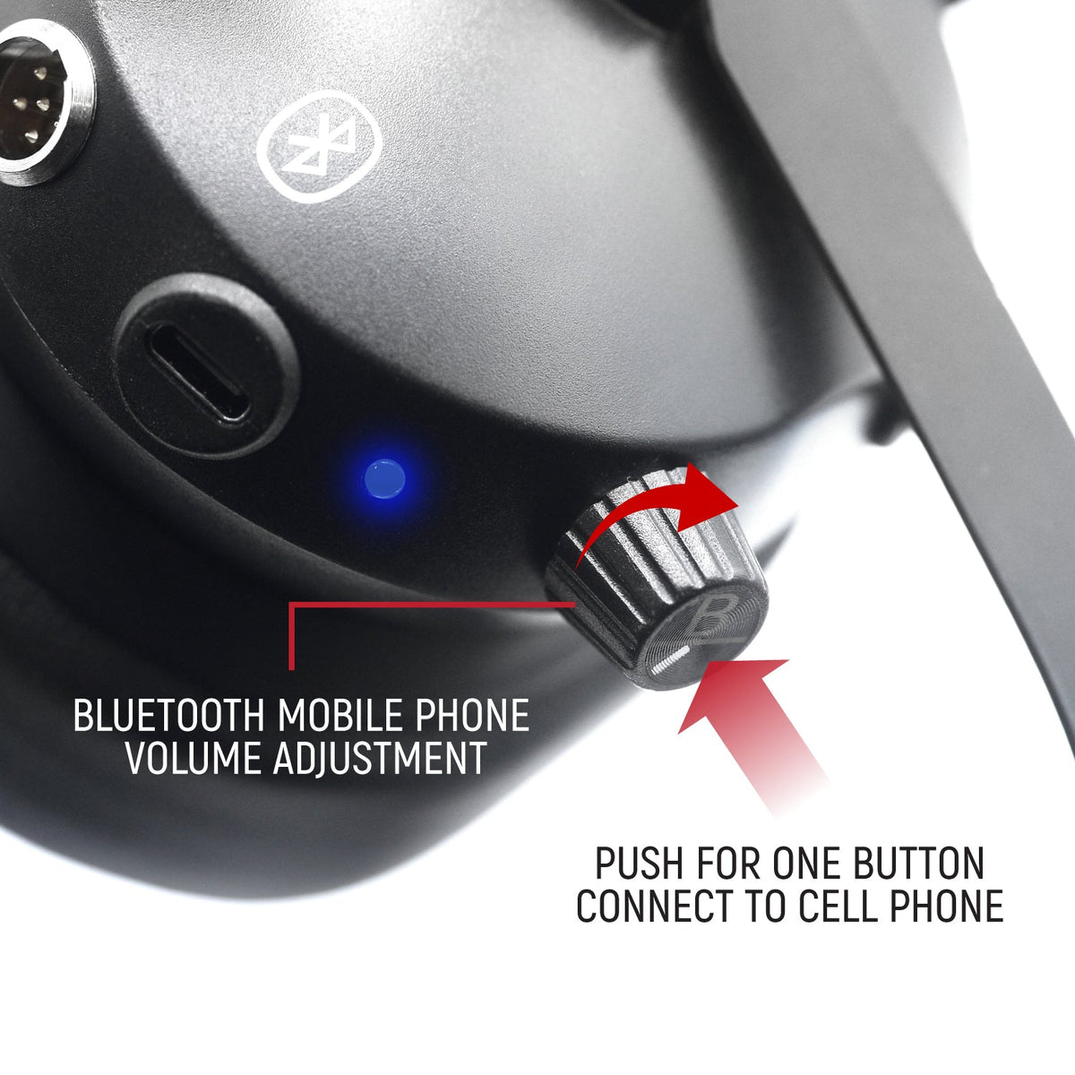 RW-H52 Bluetooth Headset for Cell Phones - 2-Way Radio Compatible