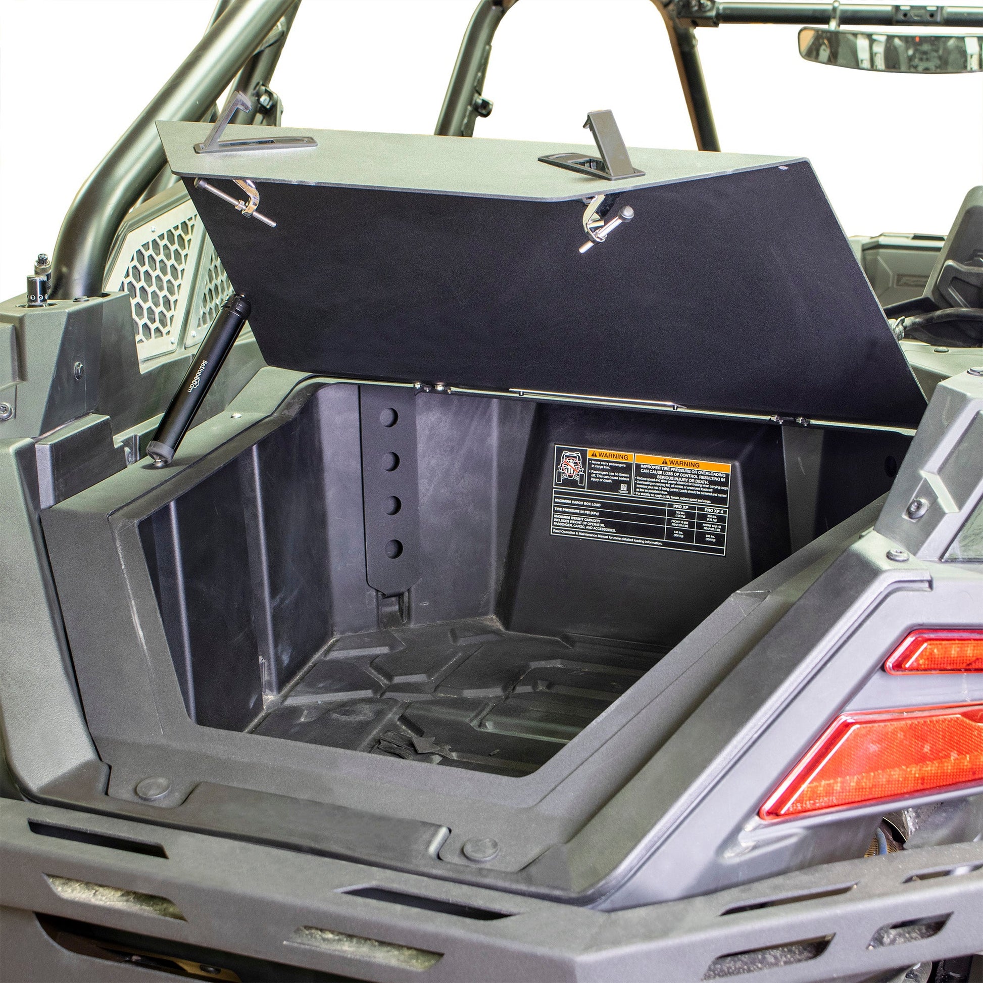 DRT RZR Pro XP / Turbo R 2020+ Aluminum Storage/Trunk Enclosure Open