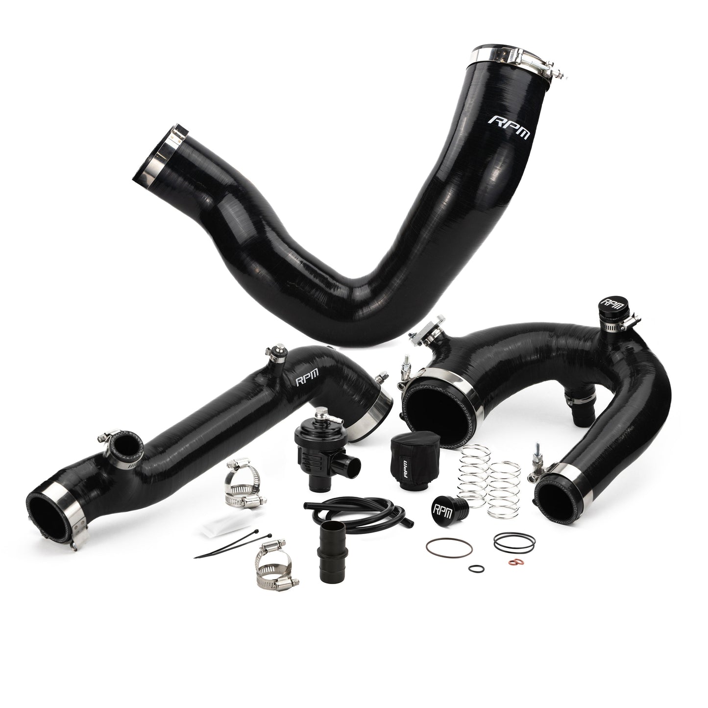 RPM Polaris RZR Turbo R & PRO XP Turbo Silicone Intake J-Tube, Charge Tube W/ BOV, & Intake Tube KIT