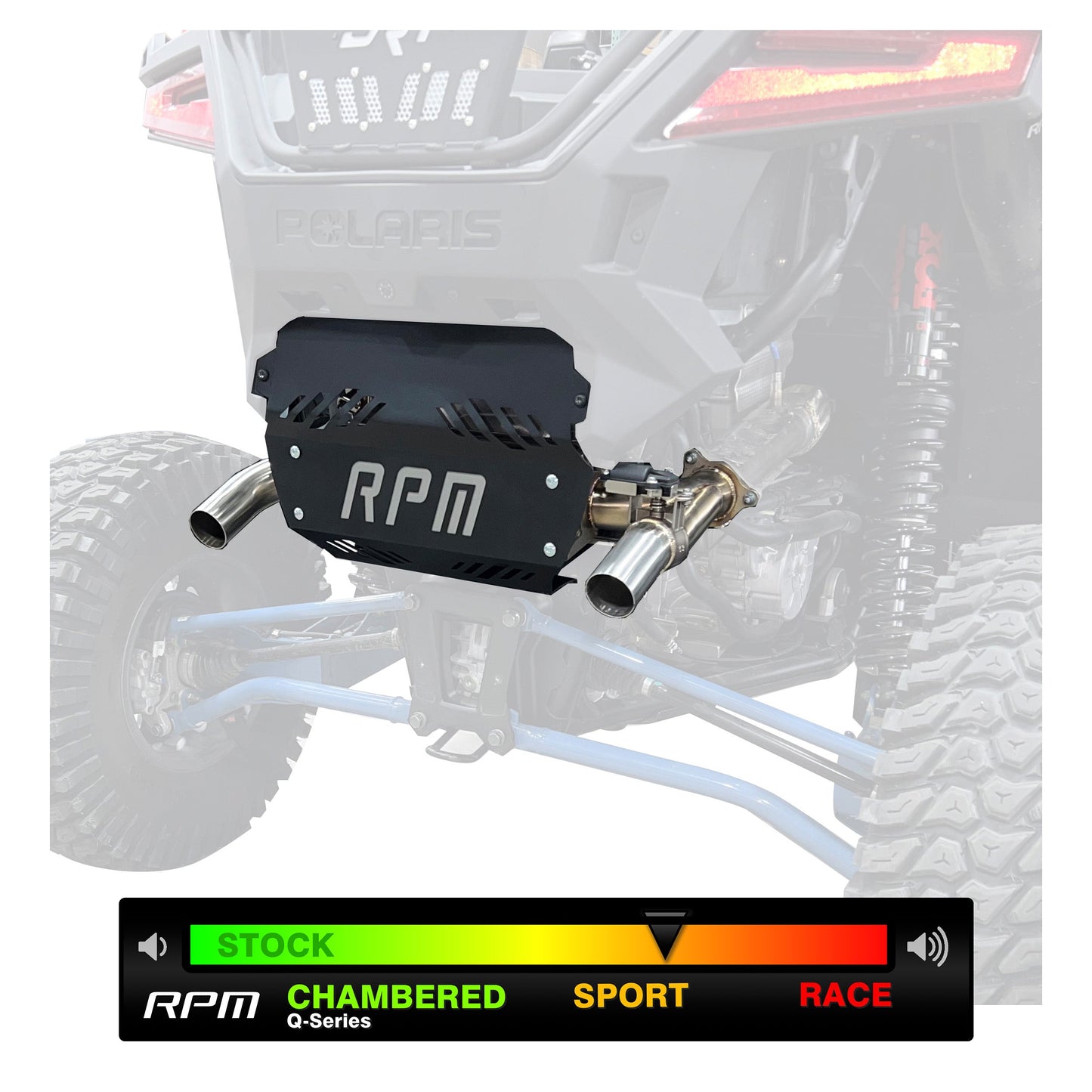 Rpm Rzr Pro Xp & Turbo R E-Valve Muffler - Dual Tip Captains Choice Exhaust - 2020-2025 Pro Xp & Turbo R