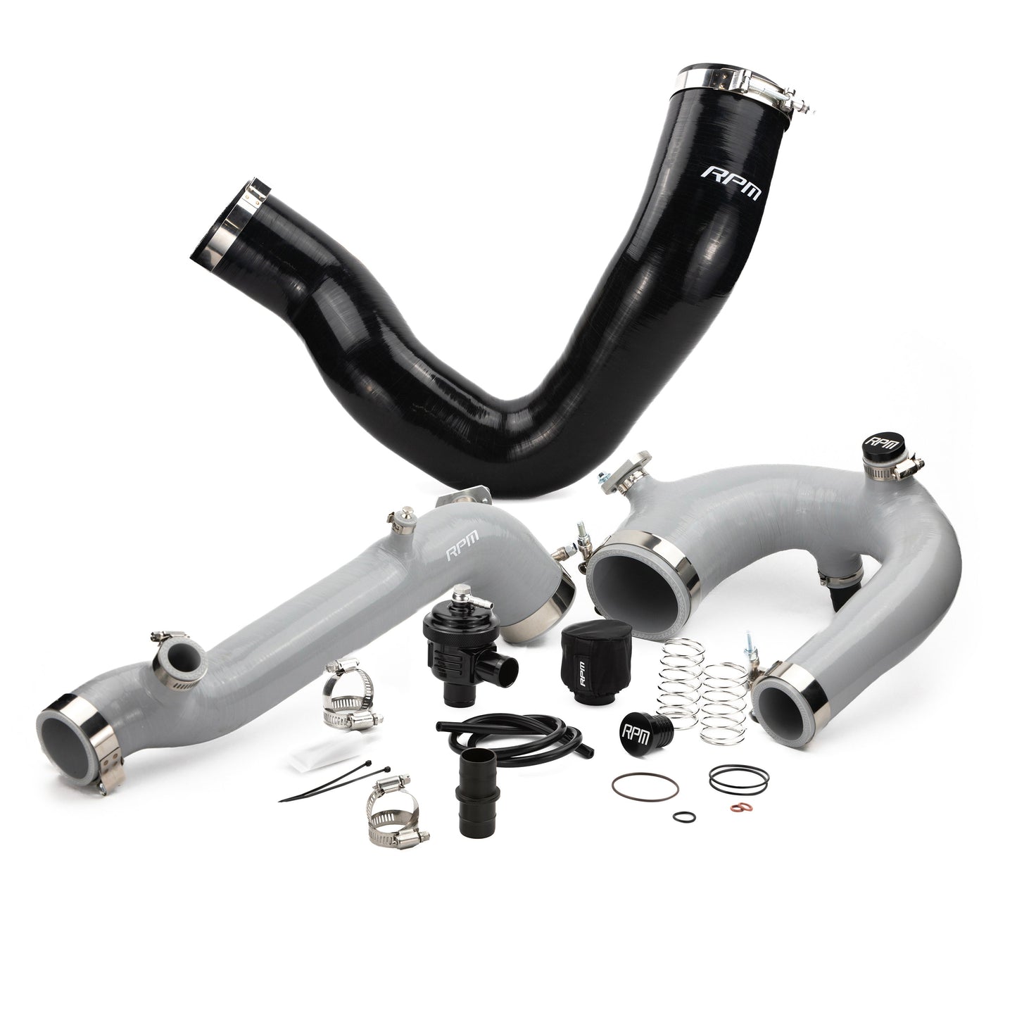 RPM Polaris RZR Turbo R & PRO XP Turbo Silicone Intake J-Tube, Charge Tube W/ BOV, & Intake Tube KIT