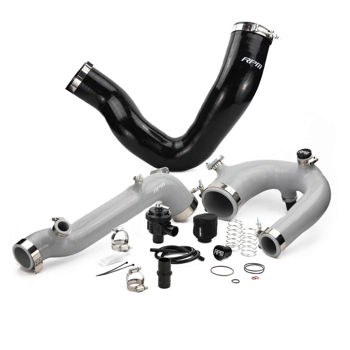 RPM Polaris RZR Turbo R & PRO XP Turbo Silicone Intake J-Tube, Charge Tube W/ BOV, & Intake Tube KIT