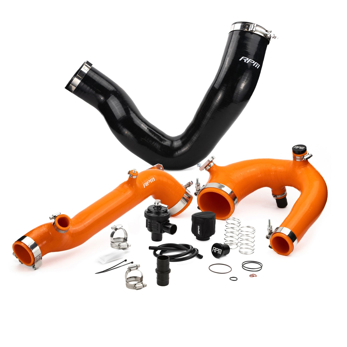 RPM Polaris RZR Turbo R & PRO XP Turbo Silicone Intake J-Tube, Charge Tube W/ BOV, & Intake Tube KIT